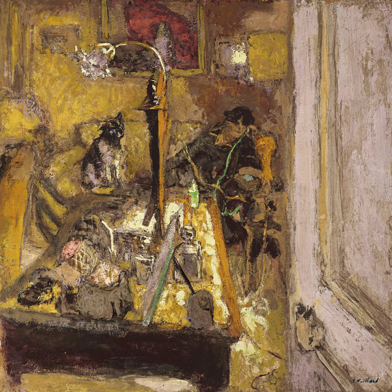 Madame Hessel che telefona nel suo boudoir - Édouard Vuillard