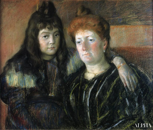 Madame Meerson et sa fille - Mary Cassatt - Reproductions de tableaux et peintures haut de gamme