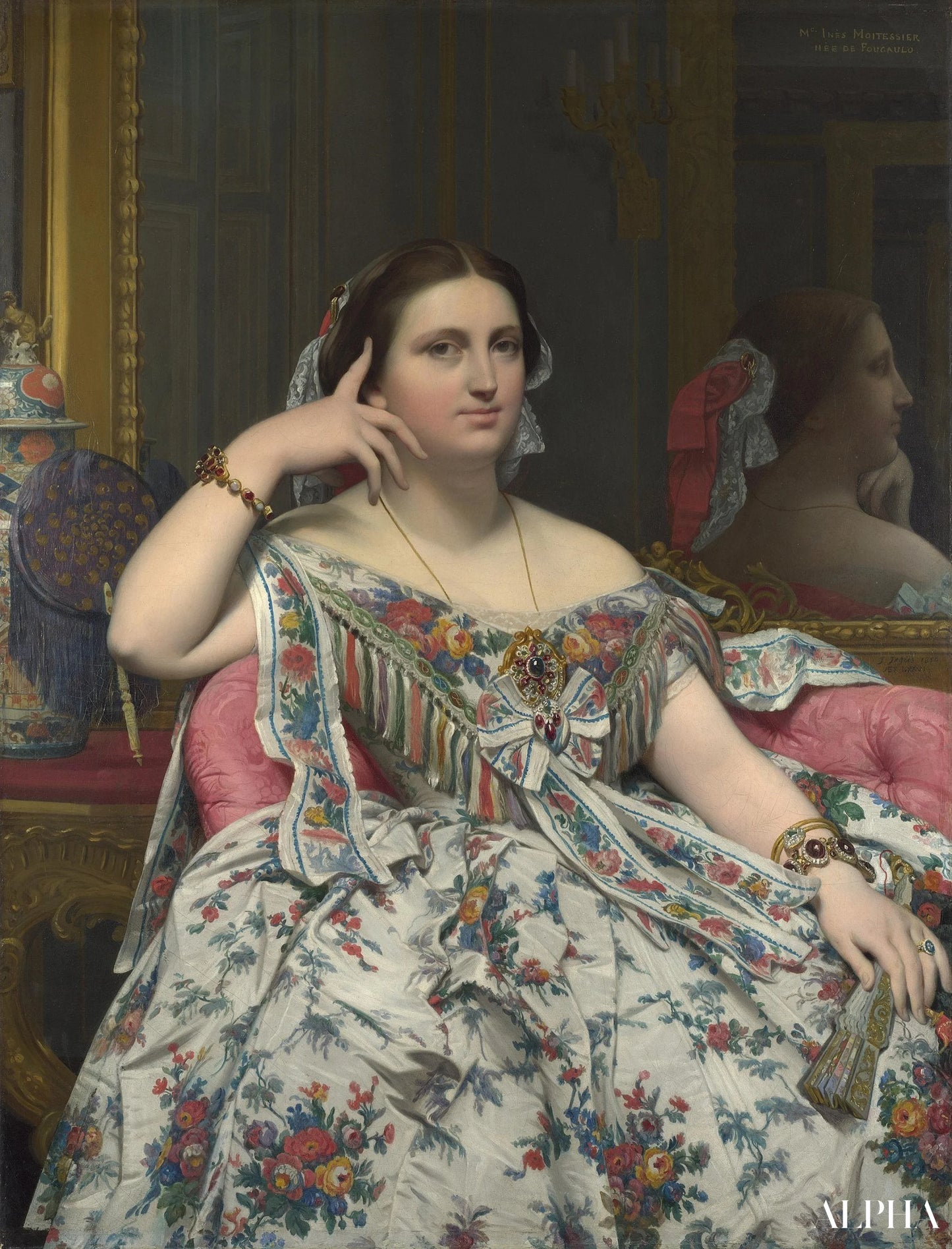 Madame Moitessier - Jean-Auguste-Dominique Ingres - Riproduzioni di quadri e pitture di alta gamma