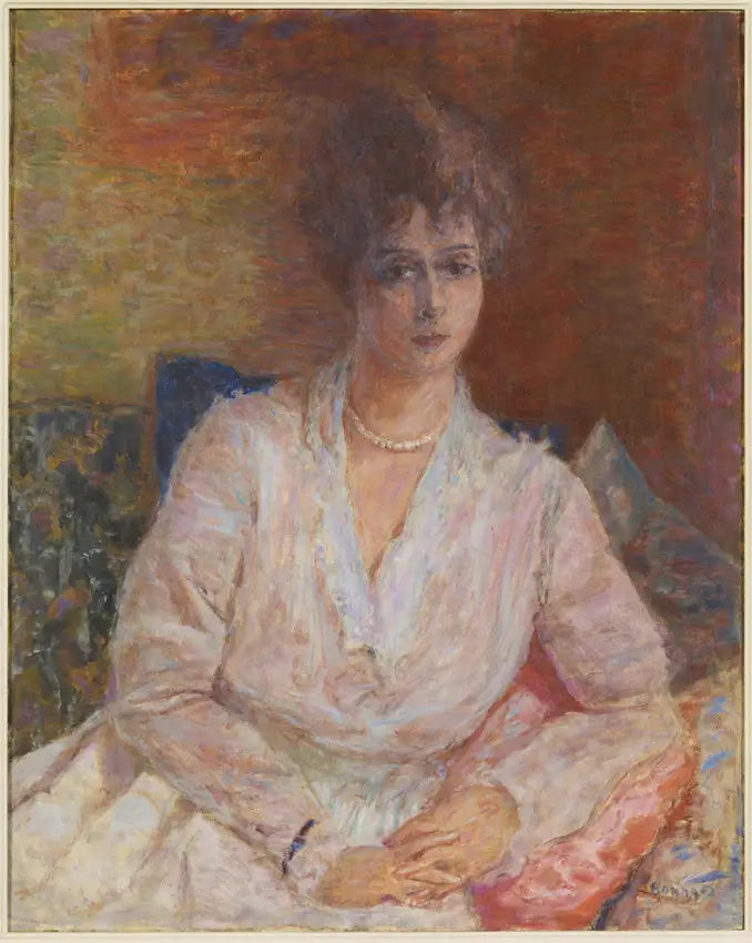 Signora Reine Thadée Natanson con collana di perle - Pierre Bonnard