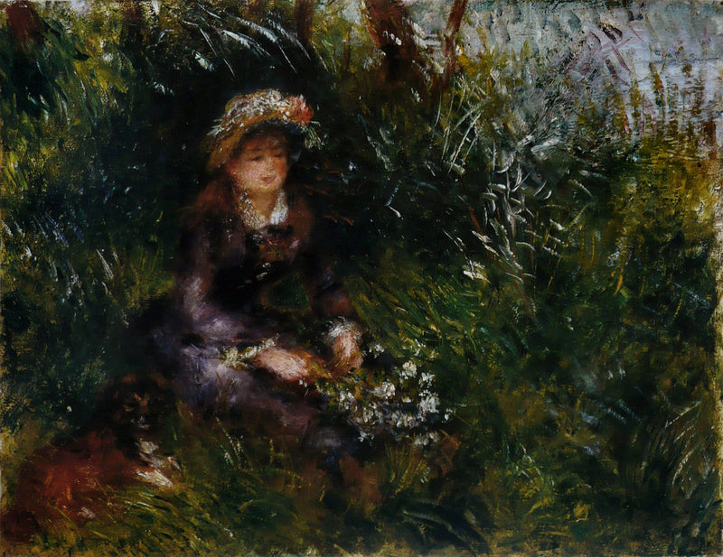 Madame Renoir con cane - Pierre-Auguste Renoir