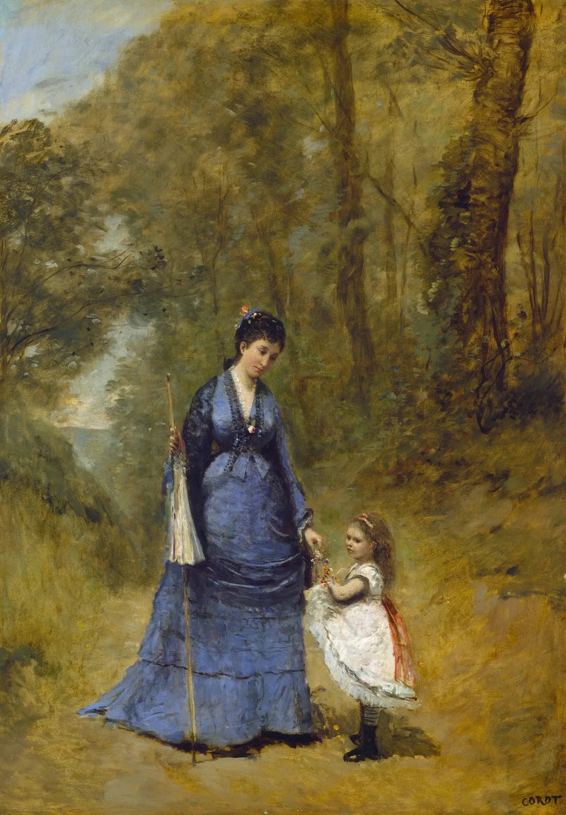 Madame Stumpf e sua figlia - Jean-Baptiste Camille Corot
