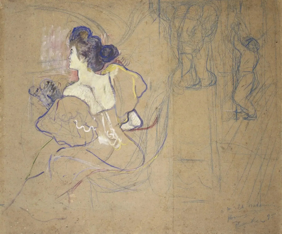 Madame Thadée Natanson (Misia Godebska, 1872-1950) al Teatro - Henri de Toulouse-Lautrec