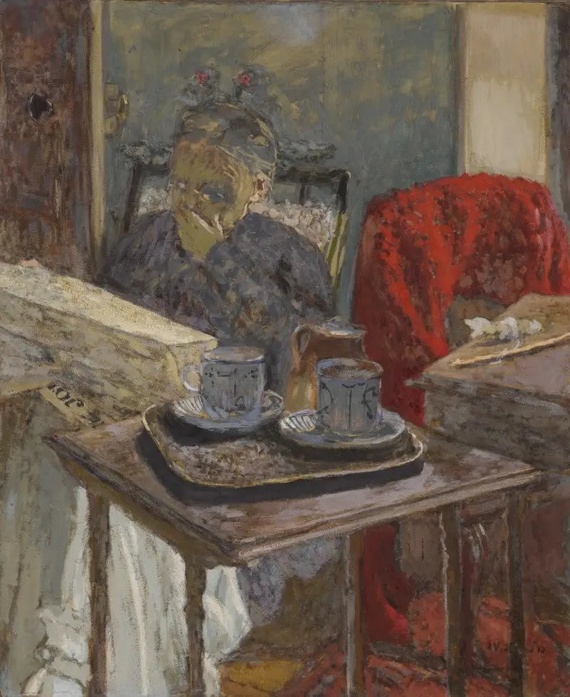 Madame Vuillard leggendo il giornale - Édouard Vuillard