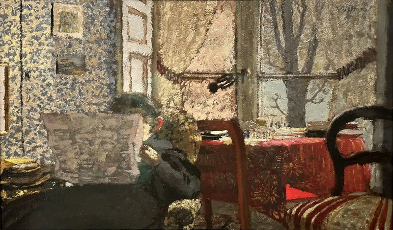 Madame Vuillard leggendo il giornale - Édouard Vuillard