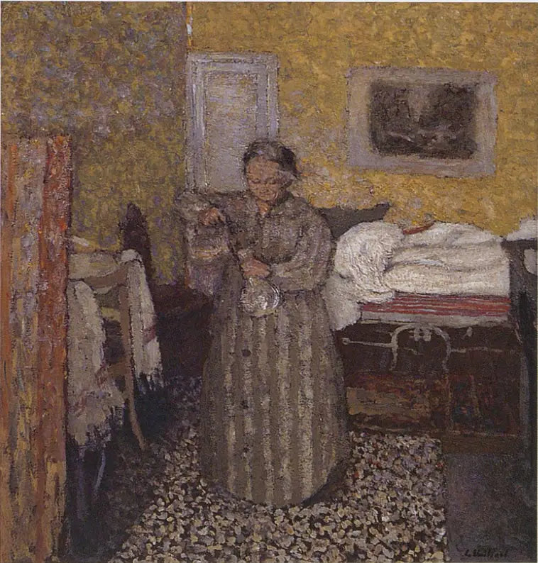 Madame Vuillard riempie una caraffa - Édouard Vuillard
