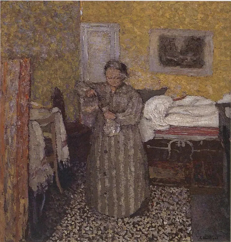Madame Vuillard riempie una caraffa - Édouard Vuillard