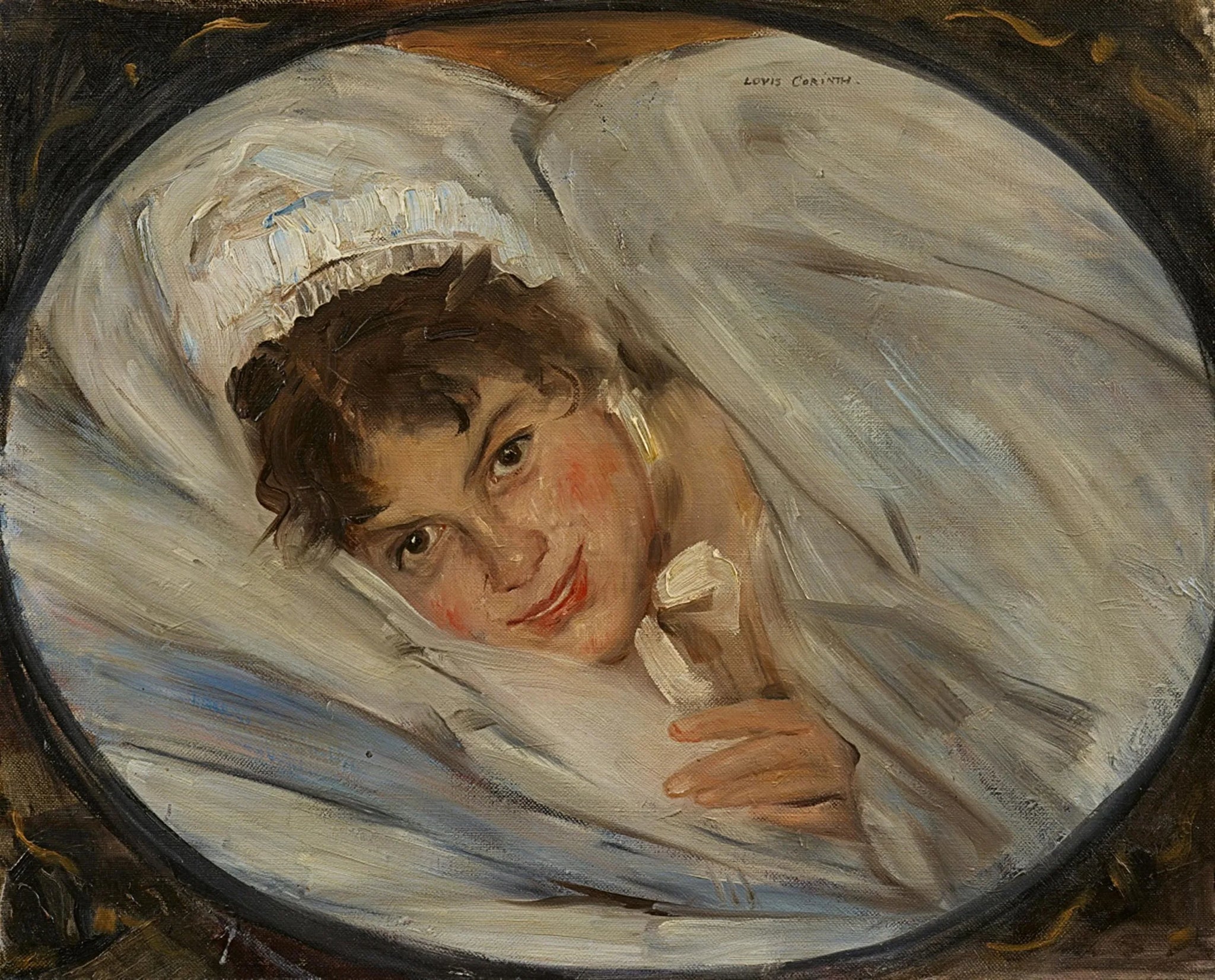 Mädchenkopf im Kissen - Lovis Corinth image 1 reproduction réalisée par Alpha Reproduction