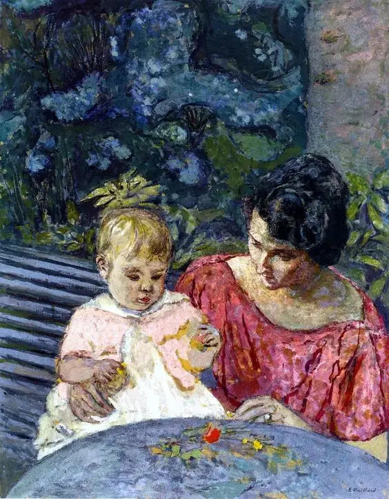 Madeleine Descorps e figli Bernard - Édouard Vuillard