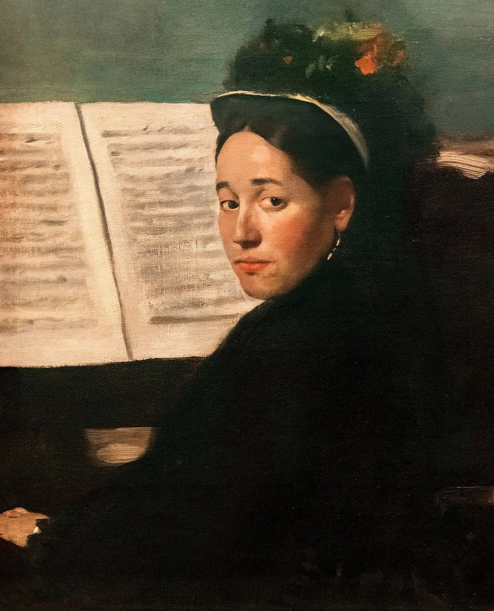 Mademoiselle Dihau au piano - Edgar Degas image 1 copie de tableau peinte à la main