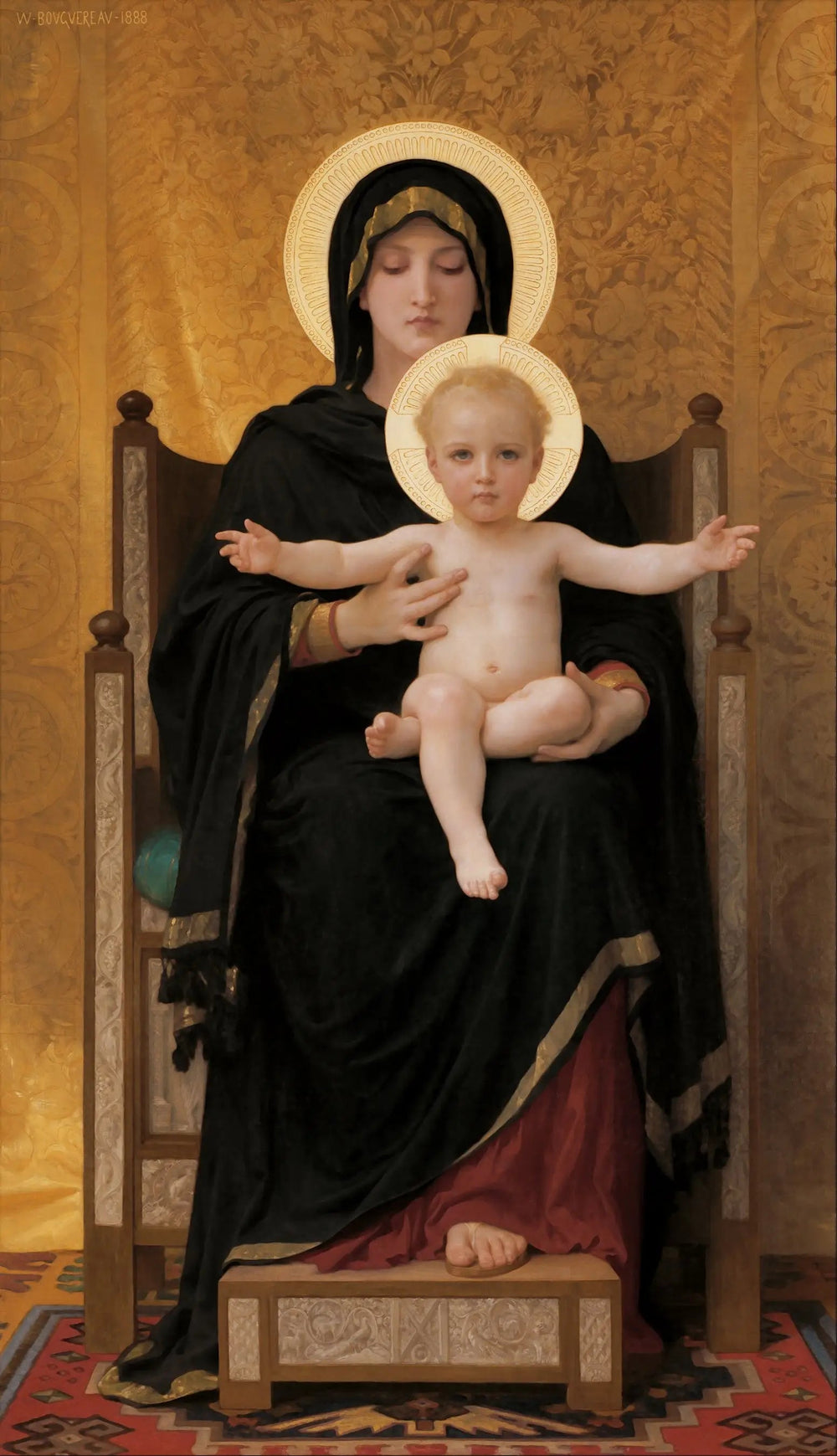 Madone assise - Bouguereau image 1 reproduction d’œuvre d’art à l’huile