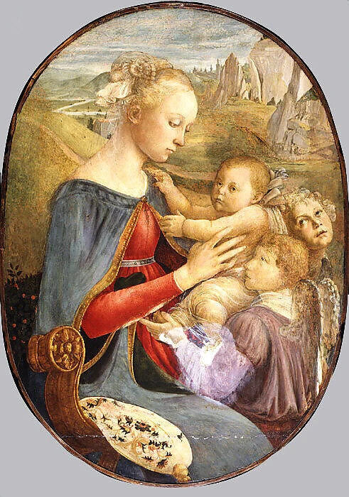 La Vierge et l’Enfant avec deux anges – attribuée à Sandro Botticelli