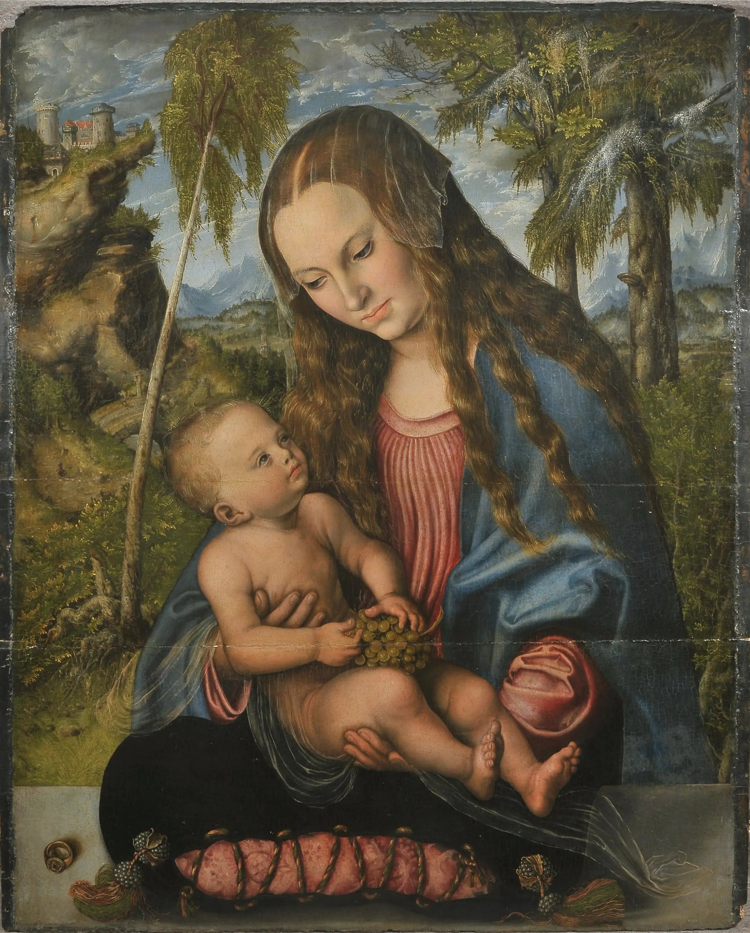 Madone sous le sapin. - Lucas Cranach the Elder image 1 tableau peint à l’huile sur toile
