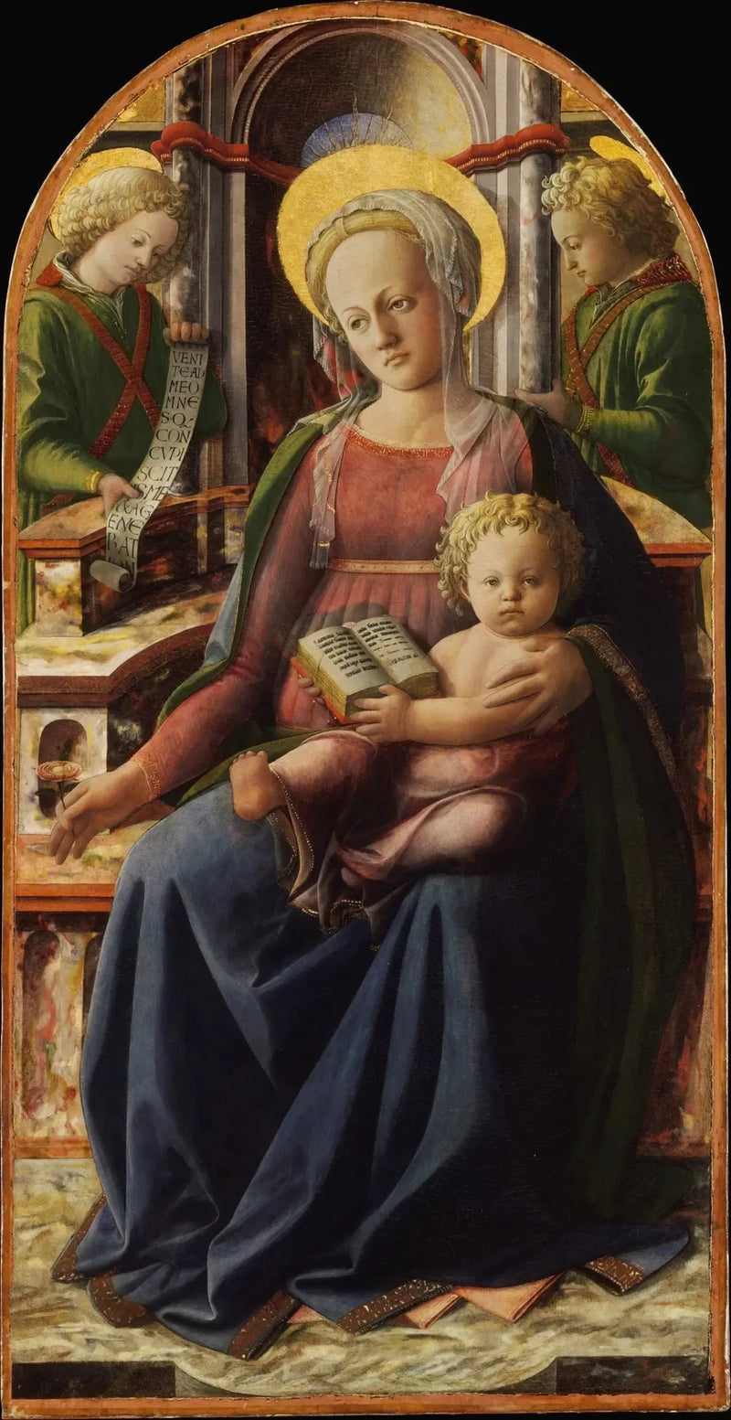 Madonna e Bambino in trono con due angeli - Fra Filippo Lippi