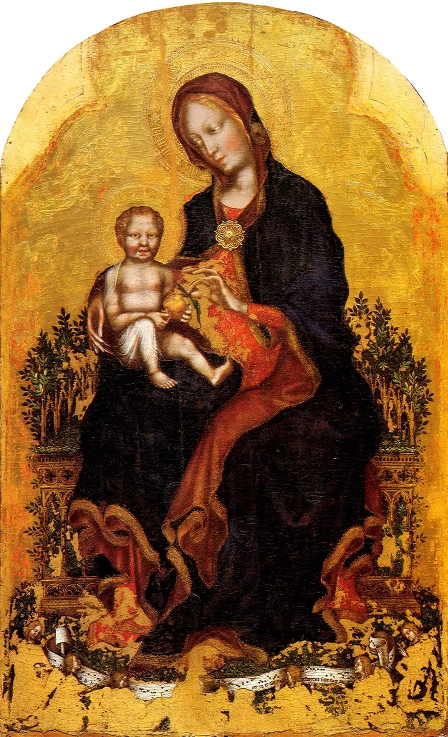 Madonna in trono col Bambino e angeli musicisti - Gentile da Fabriano