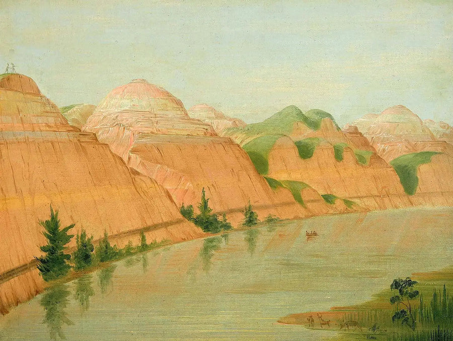 Magnifiche scogliere di argilla, a 1800 miglia sopra Saint-Louis - George Catlin