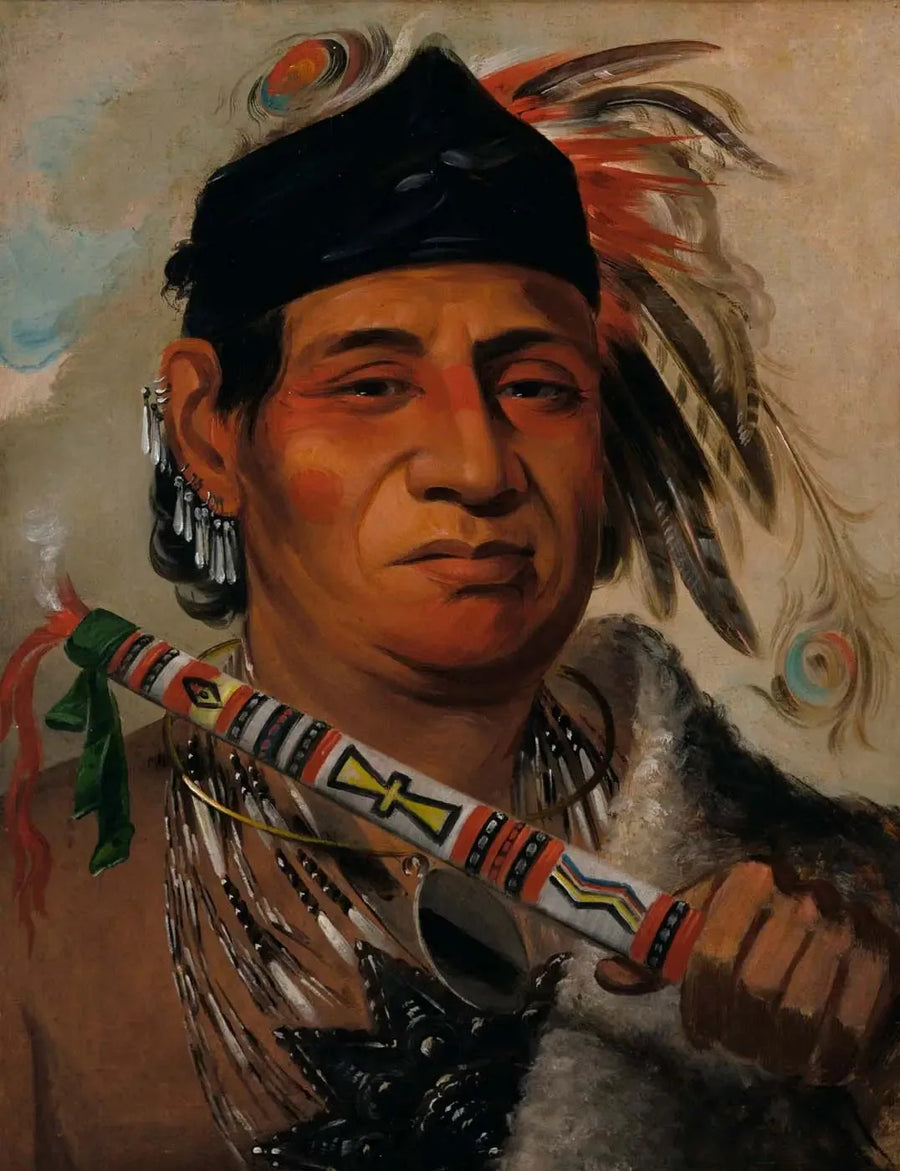 Mah-kée-mee-teuv, Grizzly Bear, capo della tribù - George Catlin