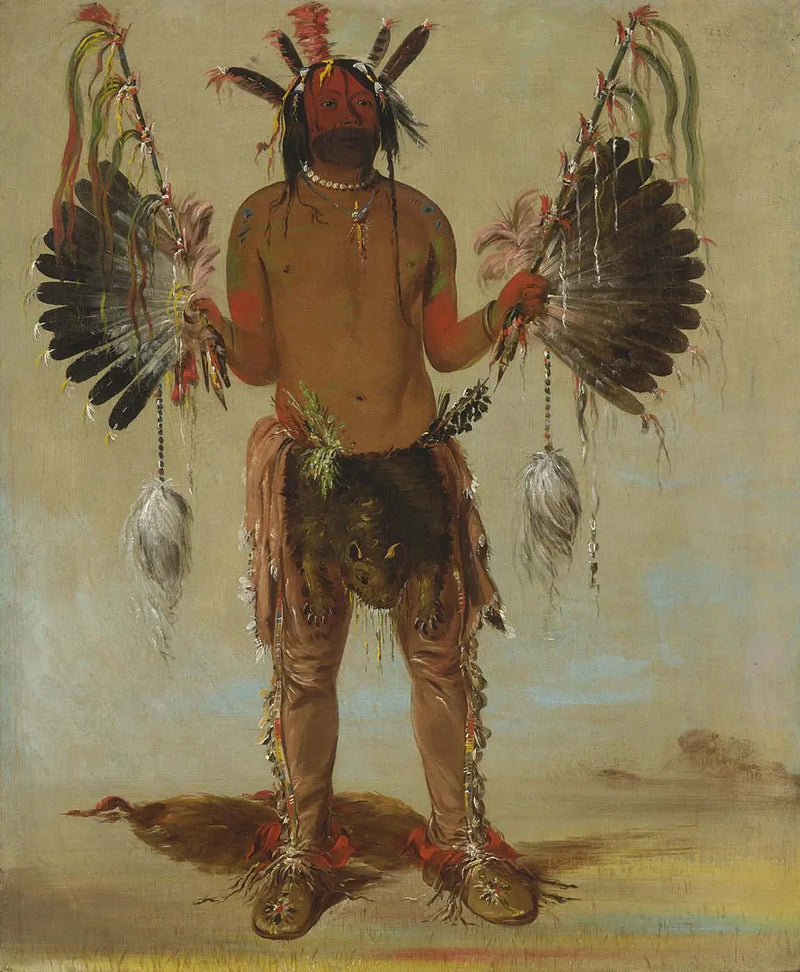 Mah-tó-he-ha, vecchio orso, un guaritore - George Catlin