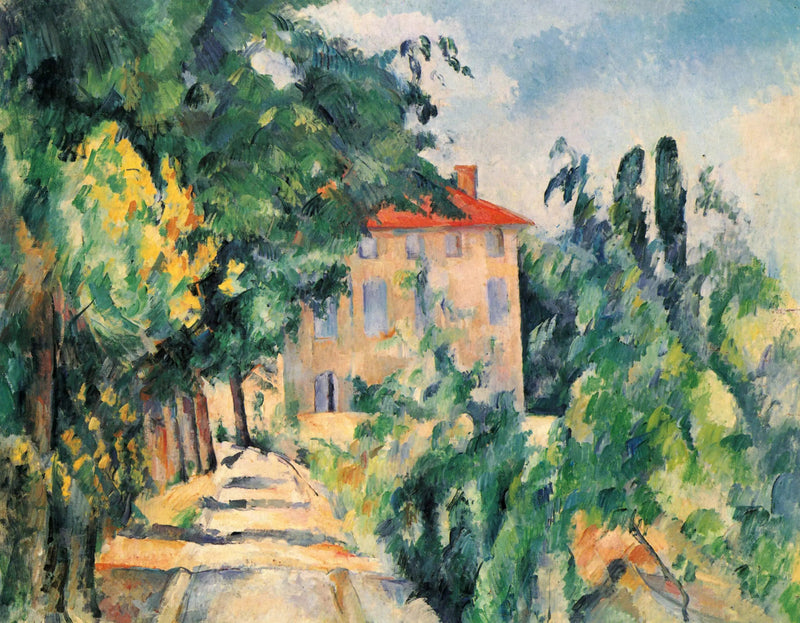 Casa con tetto rosso (Jas de Bouffan) - Paul Cézanne