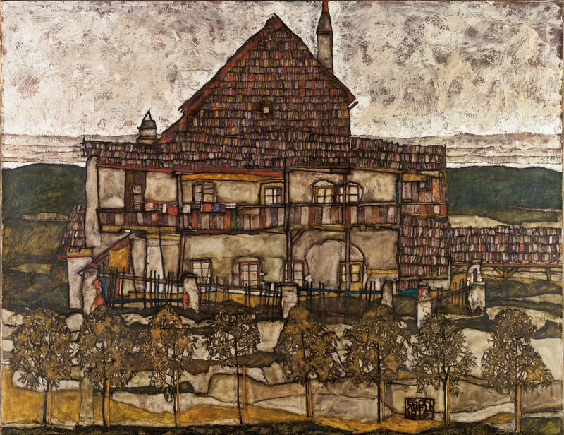 Casa con tetto di scandole - Egon Schiele
