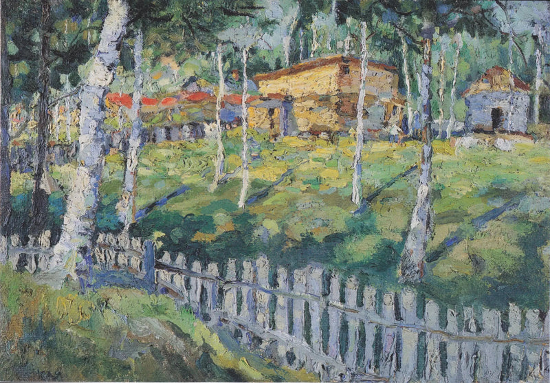 Casa in un cortile - Kazimir Malevich