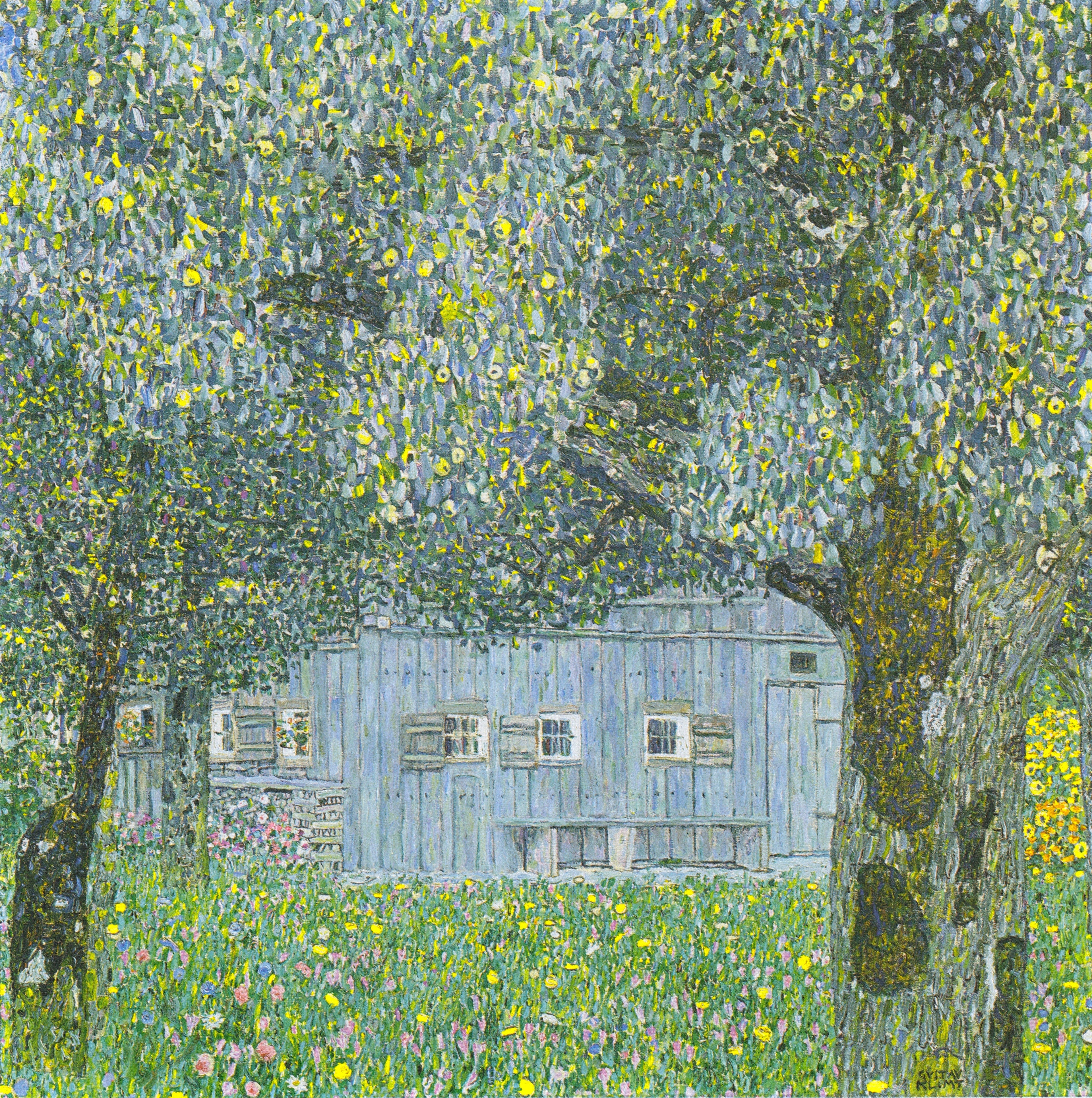 Reproduction du tableau « Maison de campagne de Haute-Autriche - Gustav Klimt » par Alpha Reproduction en peinture à l’huile