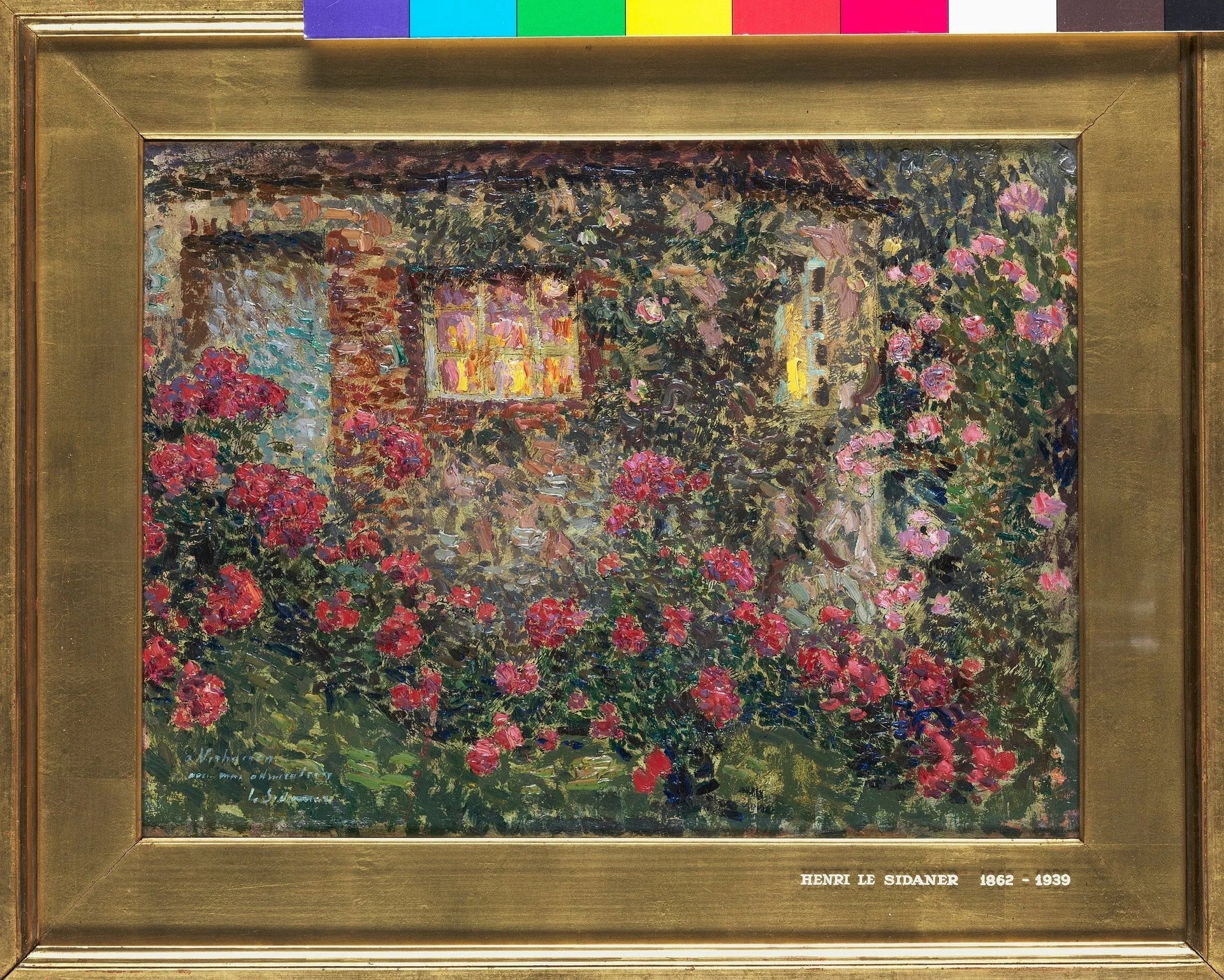 Maison de campagne parmi les roses - Henri Le Sidaner image 1 copie de tableau peinte à la main