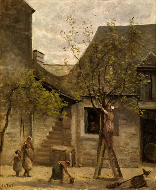 Casa di contadini a Fontainebleau - Jean-Baptiste Camille Corot