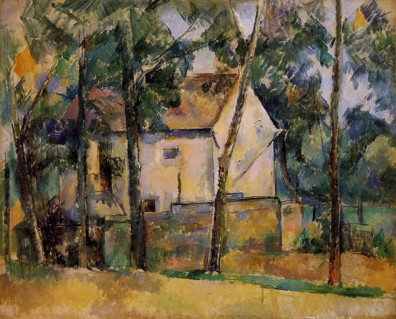 Casa e alberi - Paul Cézanne