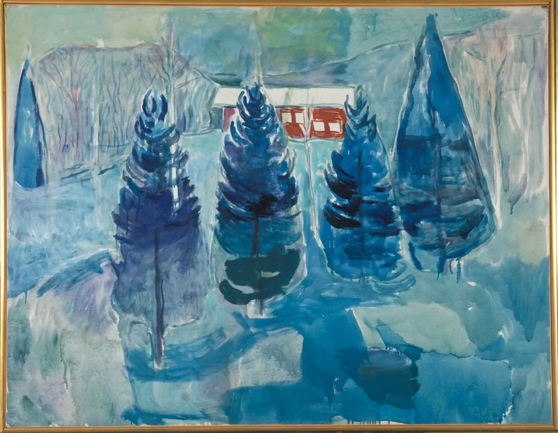 casa rossa e Abeti - Edvard Munch