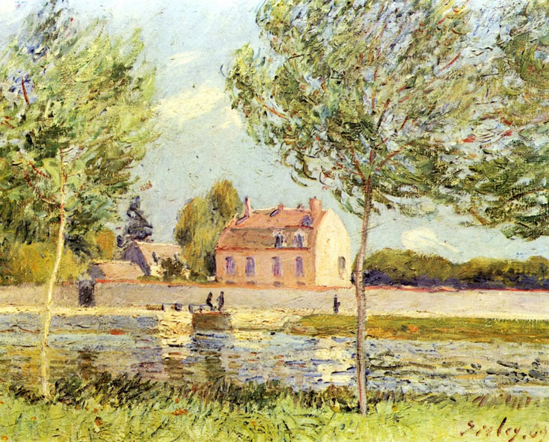 Case lungo il Loing - Alfred Sisley