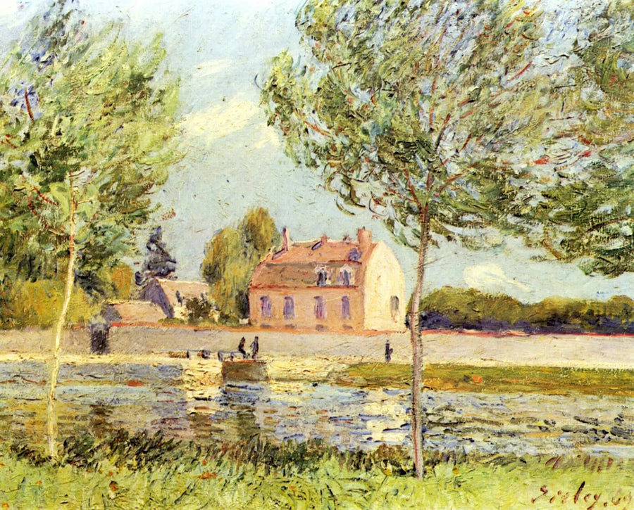 Case lungo il Loing - Alfred Sisley