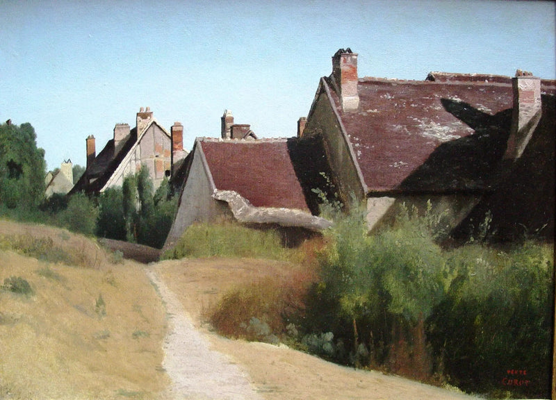 case nei dintorni di Orléans - Jean-Baptiste Camille Corot