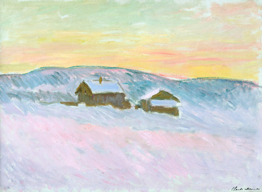 Paesaggio della Norvegia, le case blu W1396 - Claude Monet