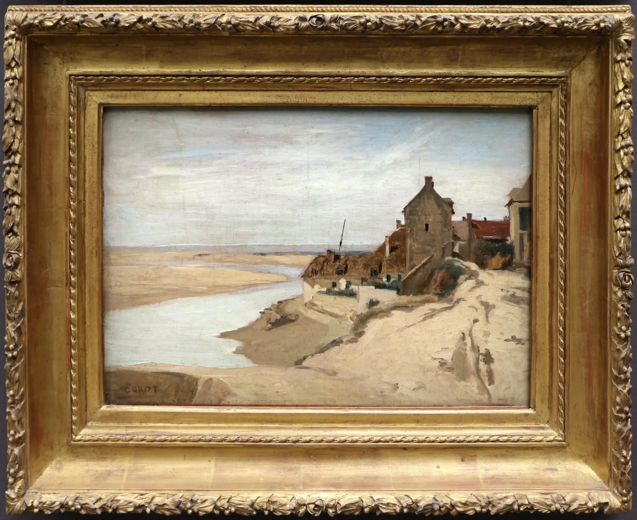 Maisons de pêcheurs à Sainte-Adresse - Jean-Baptiste Camille Corot - Alpha Reproduction