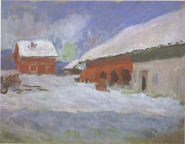 Norvegia, le case rosse a Björnegaard - Claude Monet