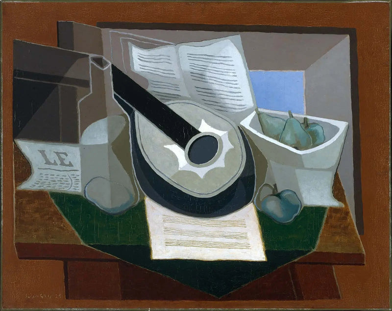 Mandolina e piatto di frutta - Juan Gris