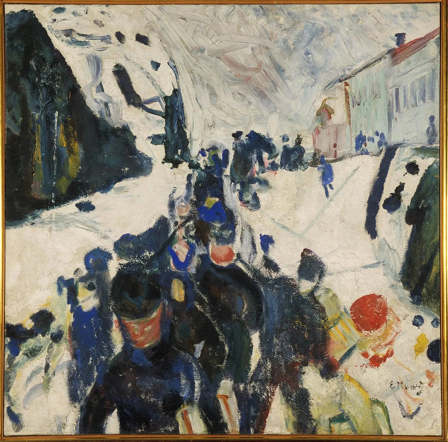 Camminare nella neve - Edvard Munch