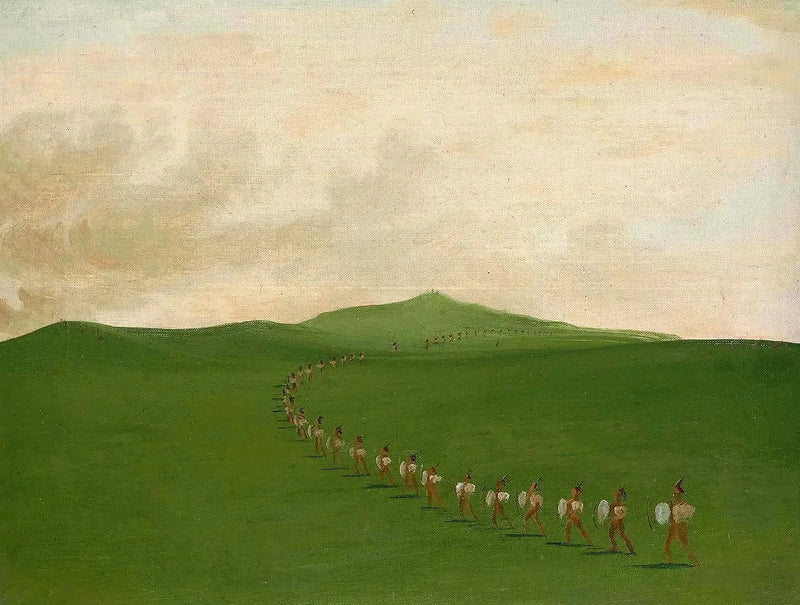 Marcia dei fanti nel Alto-Missouri - George Catlin