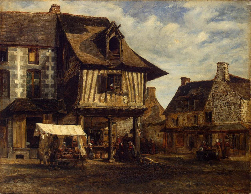 Mercato in Normandia - Théodore Rousseau