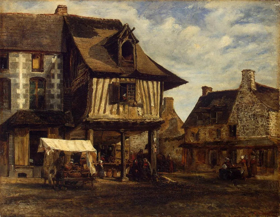 Mercato in Normandia - Théodore Rousseau