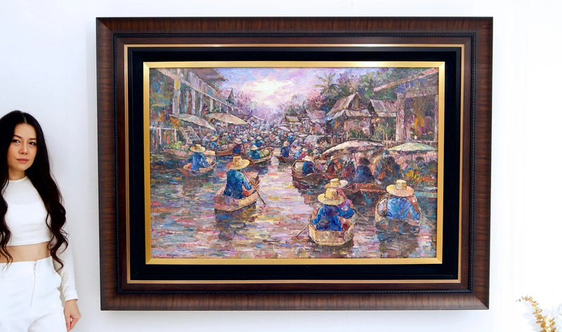 Mercato galleggiante   | Dimensioni: 145 x 105 cm