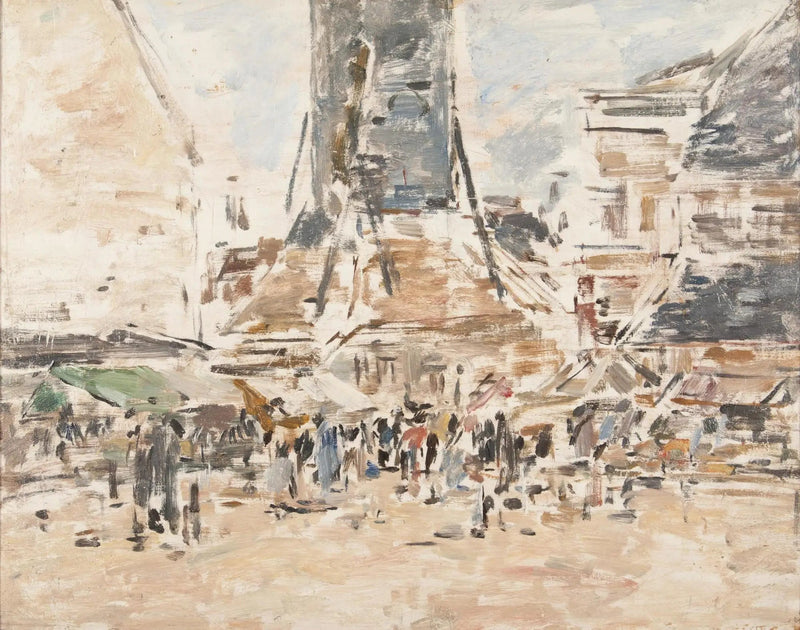 Mercato di Sainte-Catherine a Honfleur - Eugène Boudin