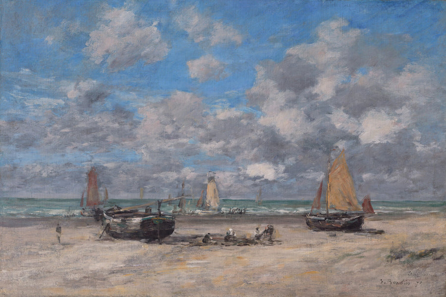 Marée basse à Scheveningen - Eugène Boudin