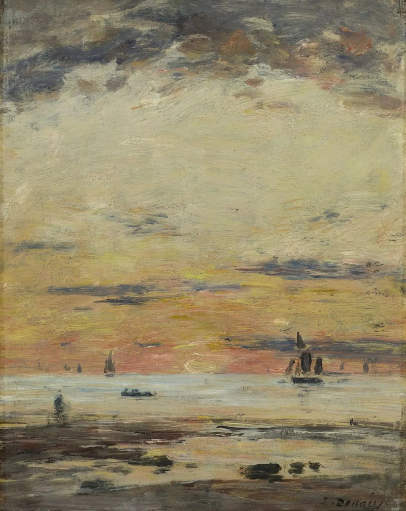 Bassa marea al tramonto - Eugène Boudin