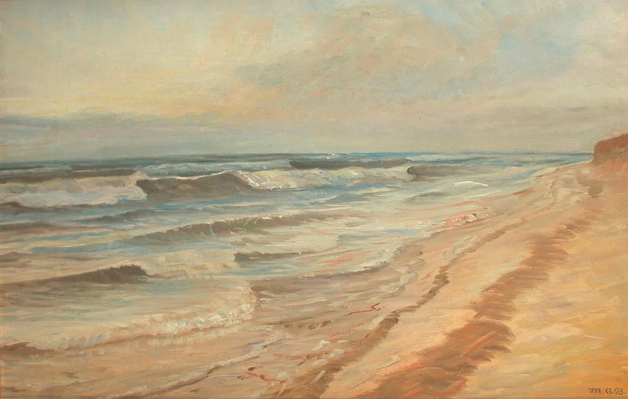 Alta marea sulla spiaggia di Skagen. -Michael Peter Ancher