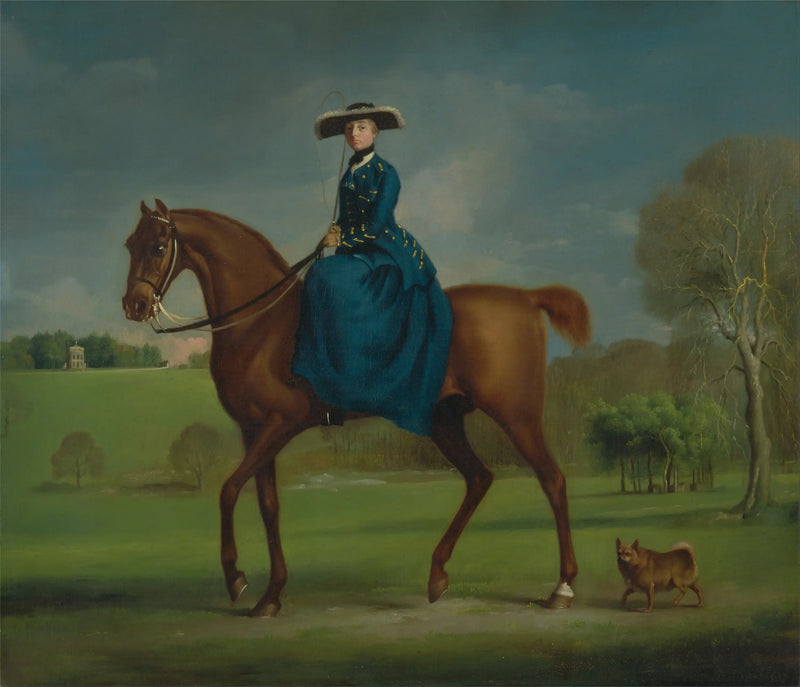 Margaret Newton (née Coningsby), contessa di Coningsby in abito da Charlton Hunt - George Stubbs