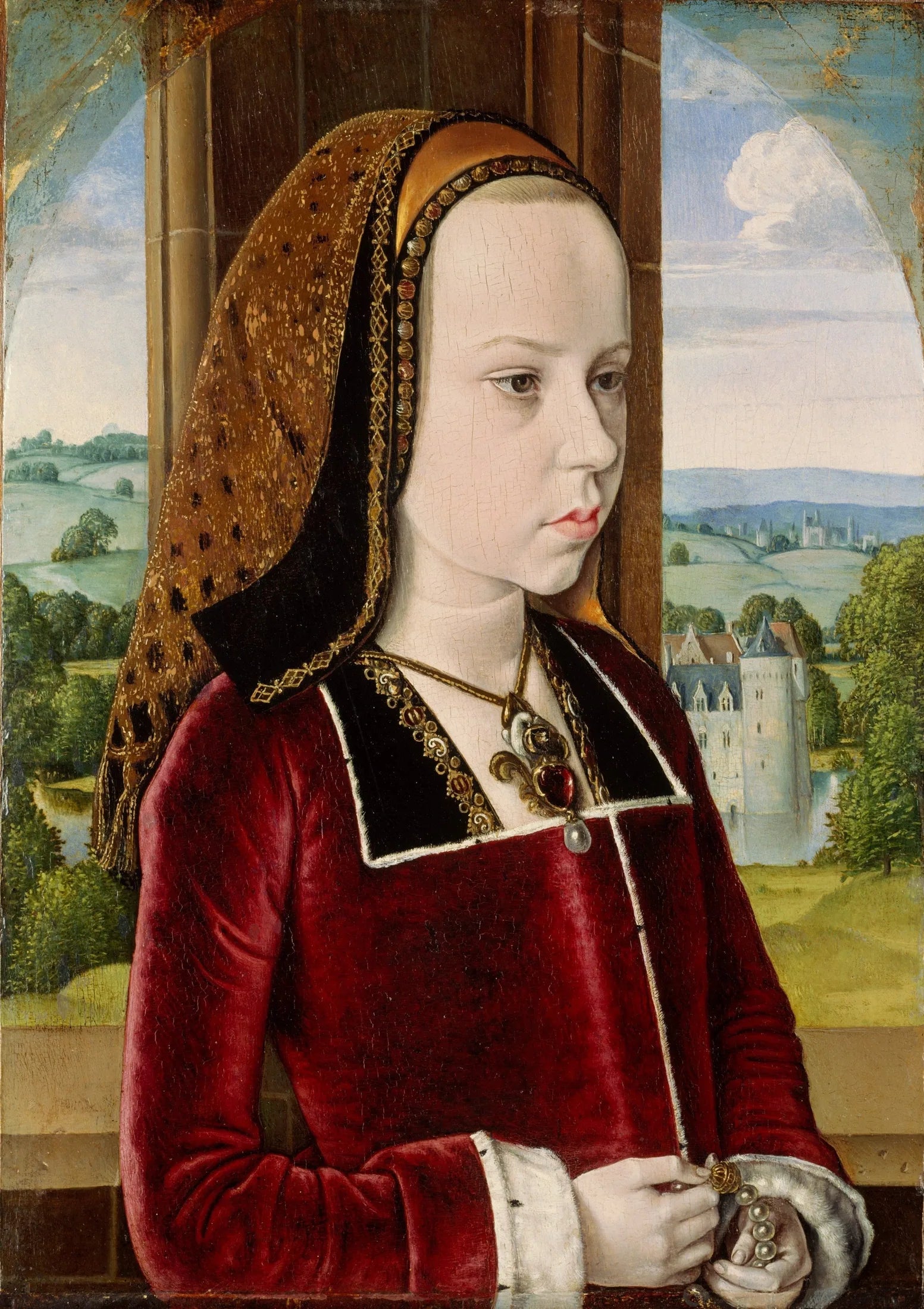 Marguerite d'Autriche - Jean Hey image 1 reproduction artisanale de tableau