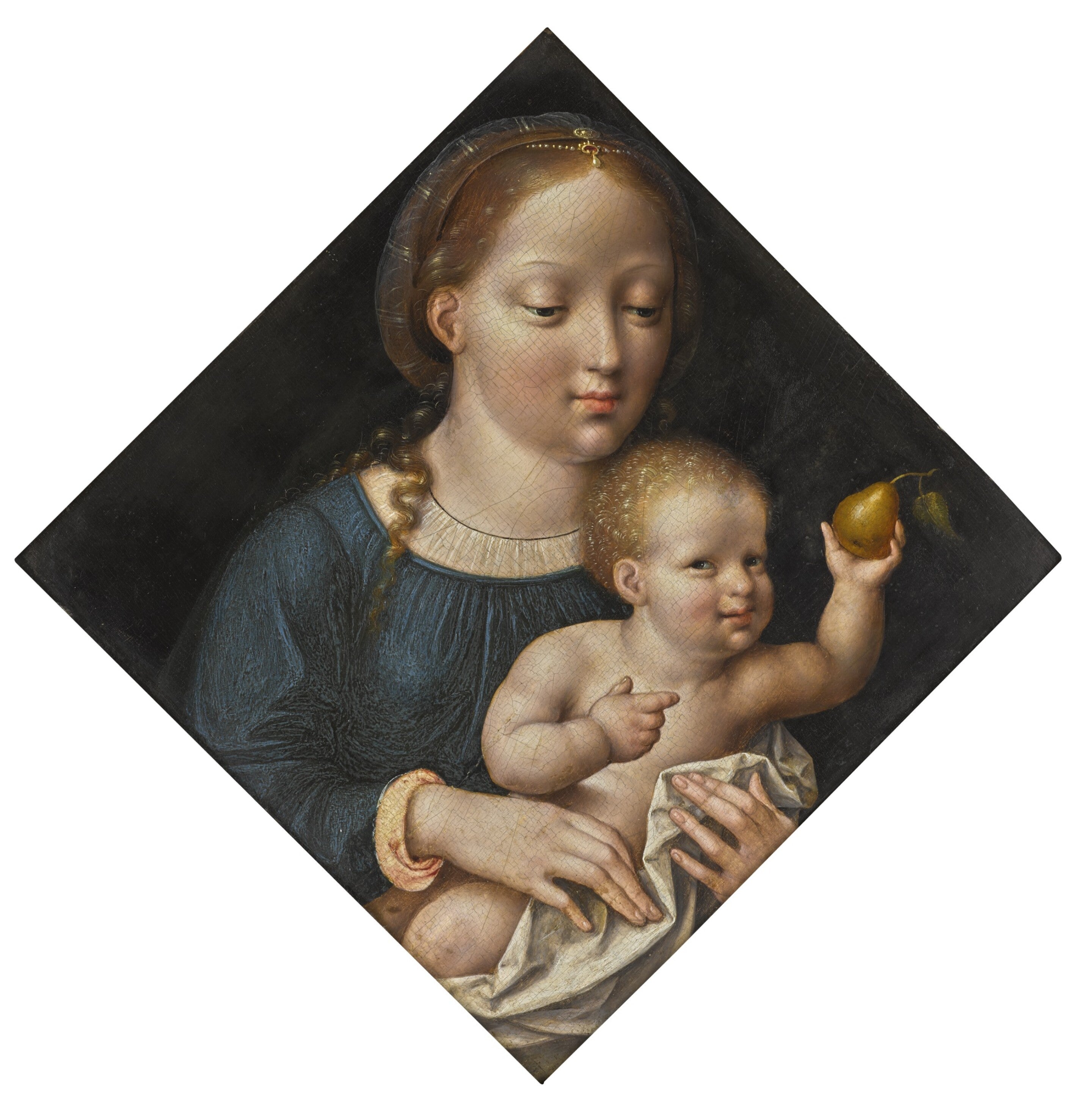 Maria met kind - Joos van Cleve image 1 copie de tableau peinte à la main