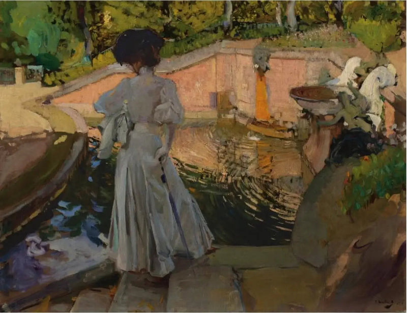 Maria guarda i pesci. Chiuso - Joaquín Sorolla
